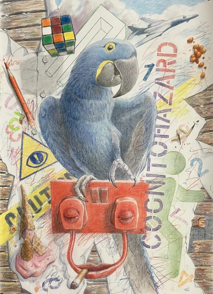 Copenhagen Blue. Colour Pencil on Paper. 51x80cm.